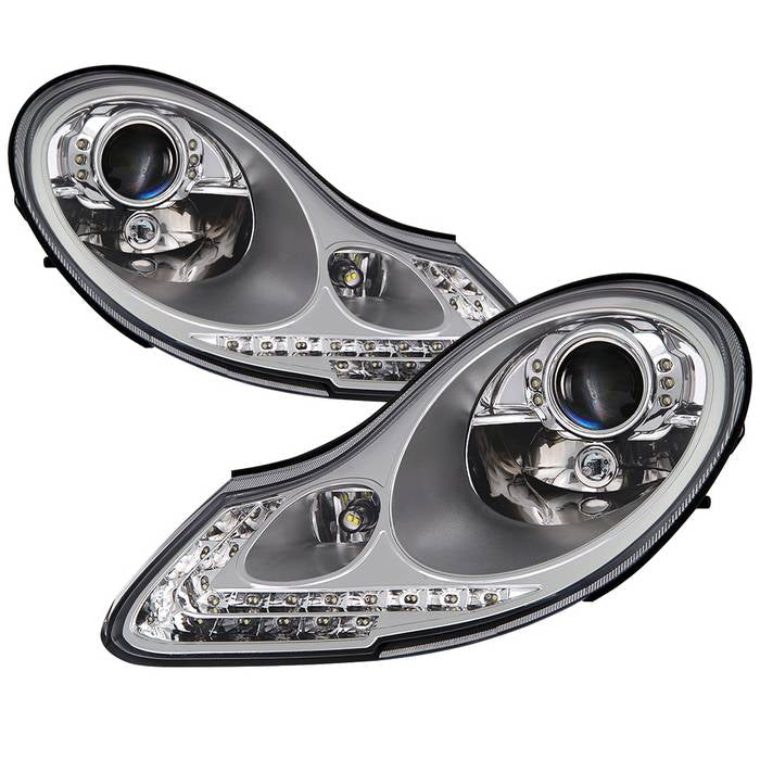 SPYDER xTune 99-02 Porsche 996 Projector Headlights - Halogen Only (No HID) Chrome PRO-ON-PBX98697-LED-C 9038754