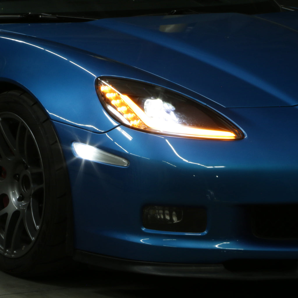 SPYDER Apex Series 05-13 Chevrolet C6 Corvette Hi Powered LED Module Headlights 5087959