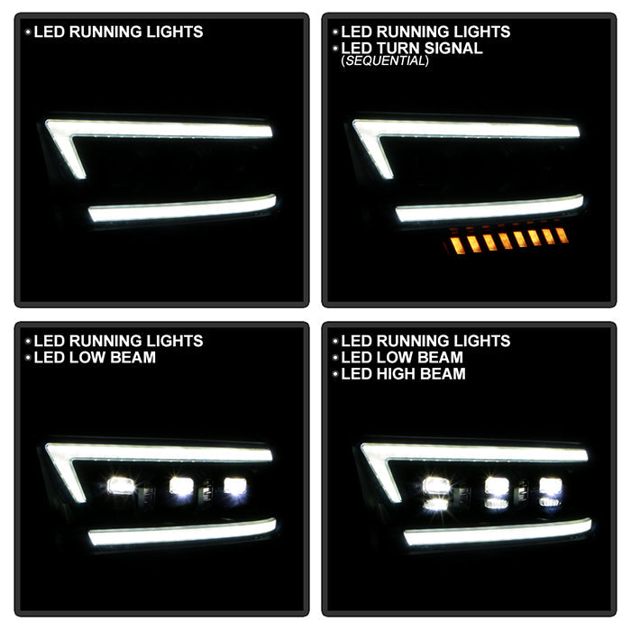 SPYDER 19-22 Dodge Ram 2500/3500 (Halogen Model Only) Proj. Headlights (PRO-YD-DR19HDHALAP-SEQ-BK) 5088604
