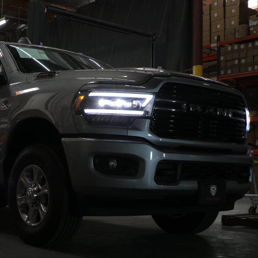 SPYDER 19-22 Dodge Ram 2500/3500 (Halogen Model Only) Proj. Headlights (PRO-YD-DR19HDHALAP-SEQ-BK) 5088604