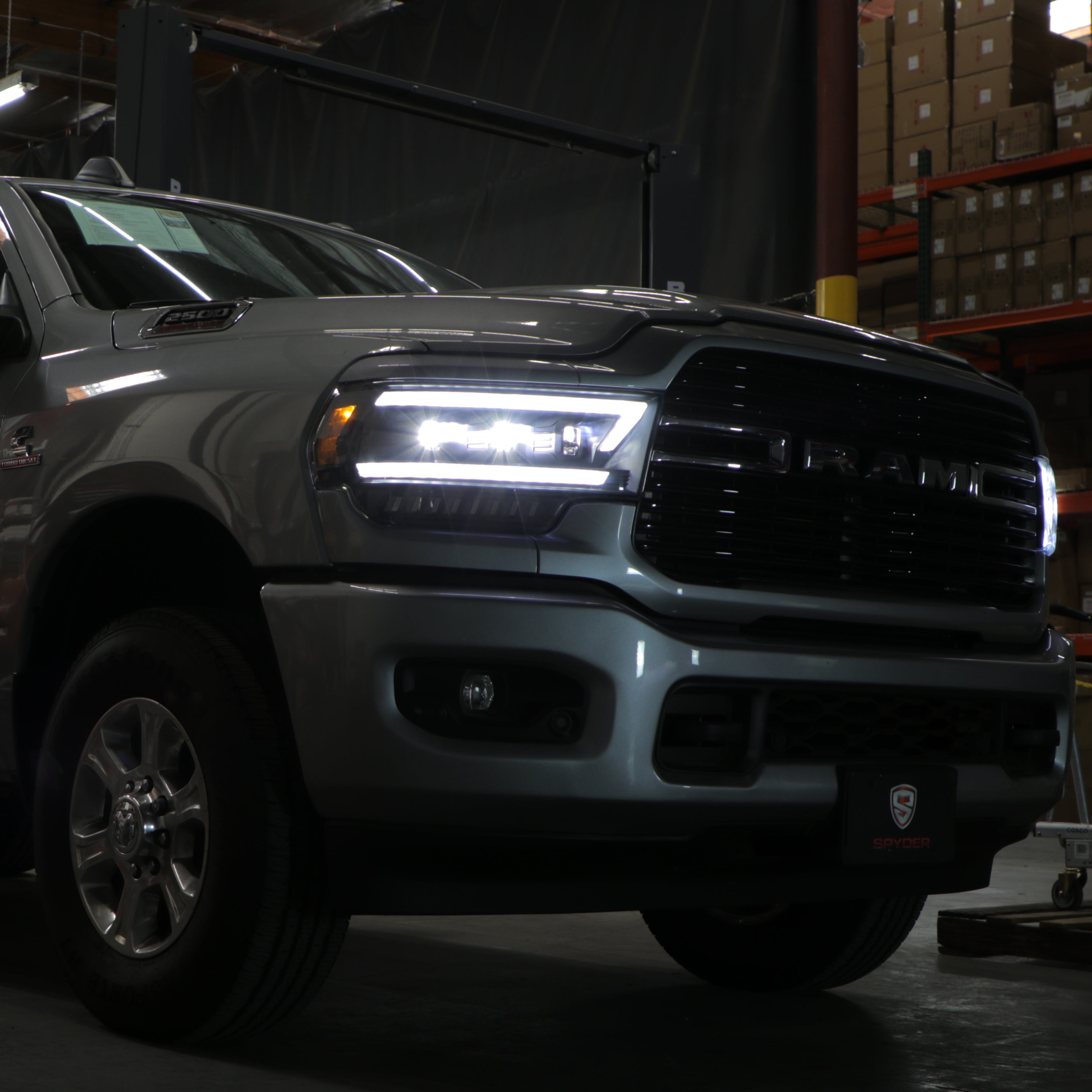 SPYDER 19-22 Dodge Ram 2500/3500 (Halogen Model Only) Proj. Headlights (PRO-YD-DR19HDHALAP-SEQ-BK) 5088604