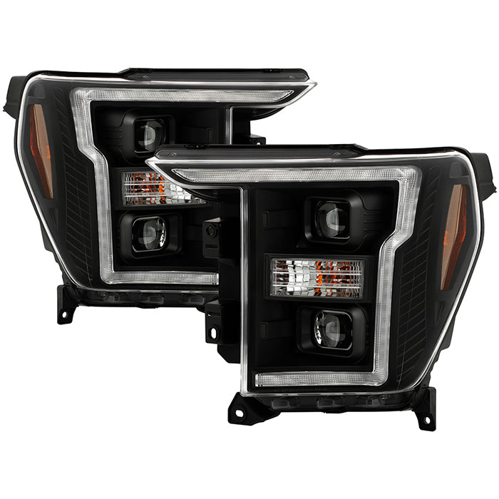 SPYDER Signature 20-21 Ford F150 (Halogen Model) Proj. Headlights - Black (PRO-YD-FF15021HALSI-BK) 5088703