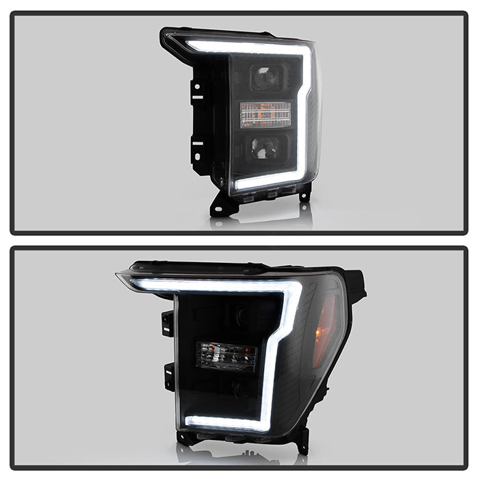 SPYDER Signature 20-21 Ford F150 (Halogen Model) Proj. Headlights - Black (PRO-YD-FF15021HALSI-BK) 5088703