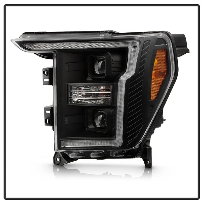 SPYDER Signature 20-21 Ford F150 (Halogen Model) Proj. Headlights - Black (PRO-YD-FF15021HALSI-BK) 5088703