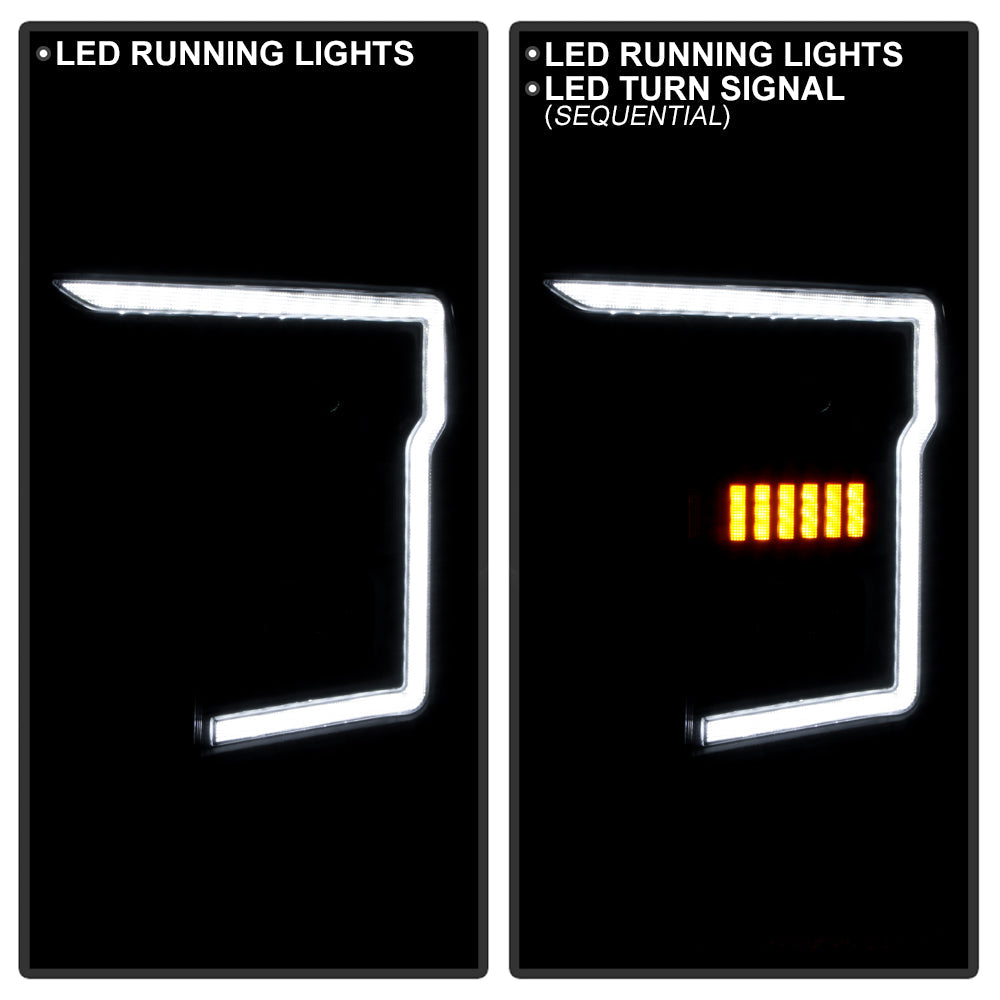 SPYDER Signature 20-21 Ford F150(Halogen Model) Proj. Headlights - Black(PRO-YD-FF15021HALSI-SEQ-BK) 5088710