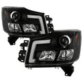 SPYDER 04-15 Nissan Titan High-Power LED Module Equipped Headlights - Black (PRO-YD-NTI04PL-BK) 5088406