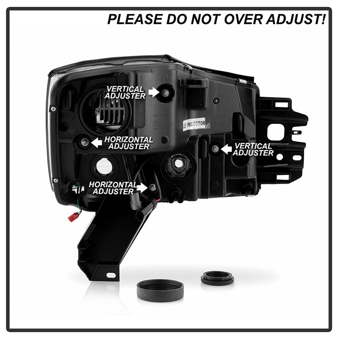 SPYDER 04-15 Nissan Titan High-Power LED Module Equipped Headlights - Black (PRO-YD-NTI04PL-BK) 5088406