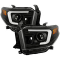 SPYDER 14-17 Toyota Tundra(SR/SR5) Light Bar Projector Headlights - LED - Black PRO-YD-TTU14AP-BK 5088055