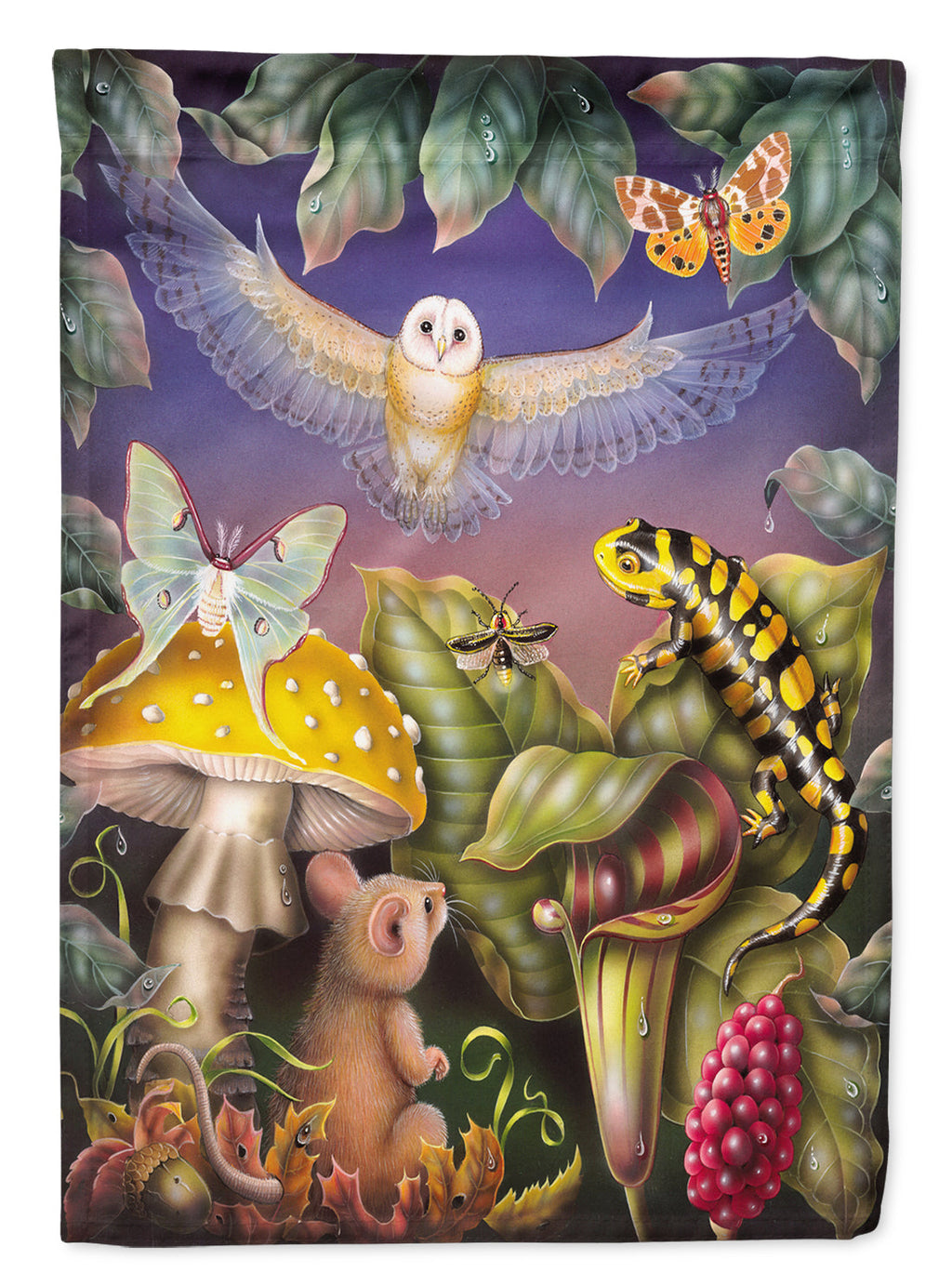 Night Owl, Iguana, Butterfles Garden Flag Mailbox Decorative Yard Banner Outside Patio Artwork for Flower Beds, Garden Size, Multicolor