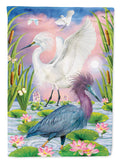 Little Blue And Snowy Heron Garden Flag Mailbox Decorative Yard Banner Outside Patio Artwork for Flower Beds, Garden Size, Multicolor