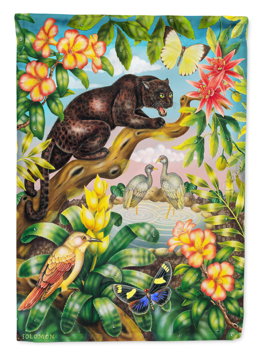 King of the Jungle Garden Flag Mailbox Decorative Yard Banner Outside Patio Artwork for Flower Beds, Garden Size, Multicolor
