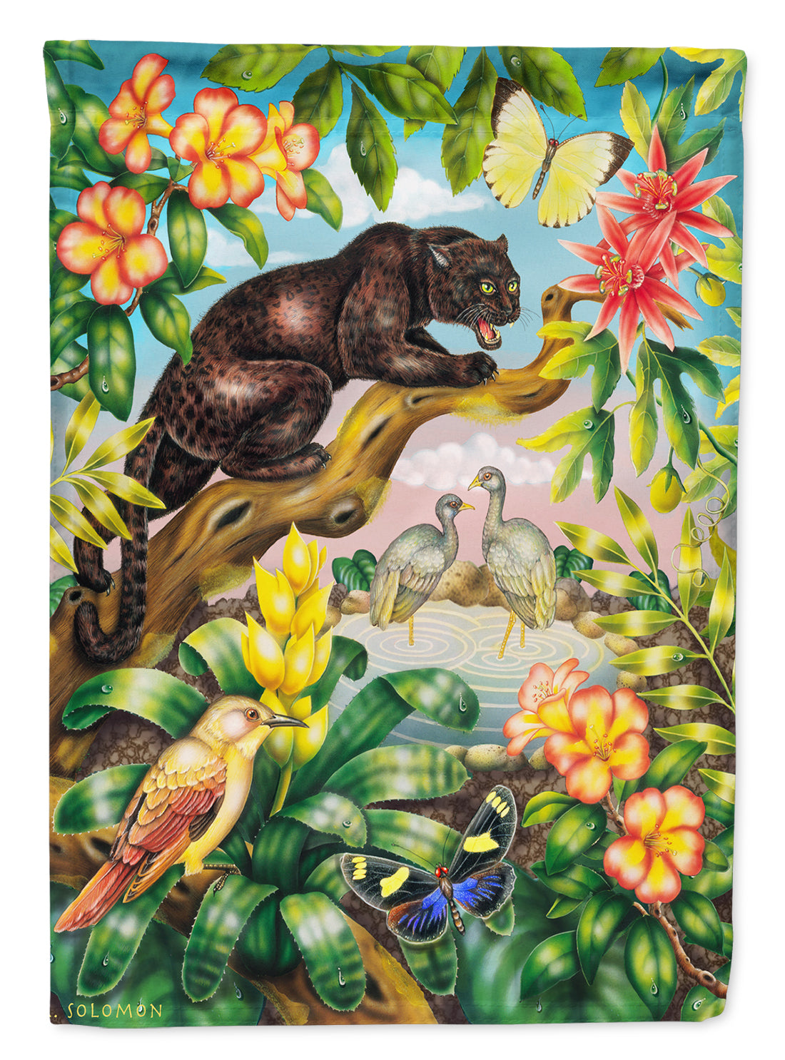 King of the Jungle Garden Flag Mailbox Decorative Yard Banner Outside Patio Artwork for Flower Beds, Garden Size, Multicolor