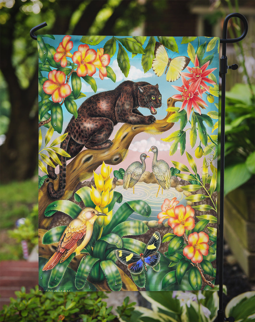 King of the Jungle Garden Flag Mailbox Decorative Yard Banner Outside Patio Artwork for Flower Beds, Garden Size, Multicolor