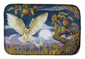 Barn Owl In The Apple Orchard Dish Drying Mat Absorbent Dish Drying Mat Pad for Kitchen Counter Dish Drainer Mat for Countertop, 14 x 21", Multicolor