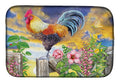 Rooster Barnyard Morning Dish Drying Mat Absorbent Dish Drying Mat Pad for Kitchen Counter Dish Drainer Mat for Countertop, 14 x 21", Multicolor