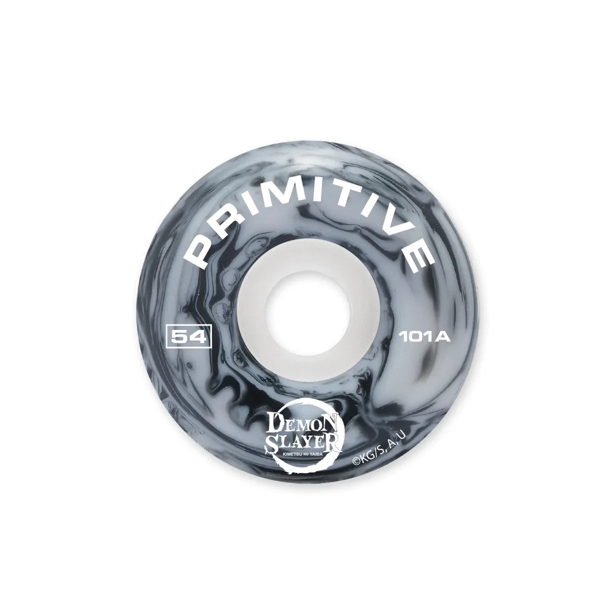 Primitive x Demon Slayer Skateboard Wheels 54mm 101a - Black/Grey (Set of 4)