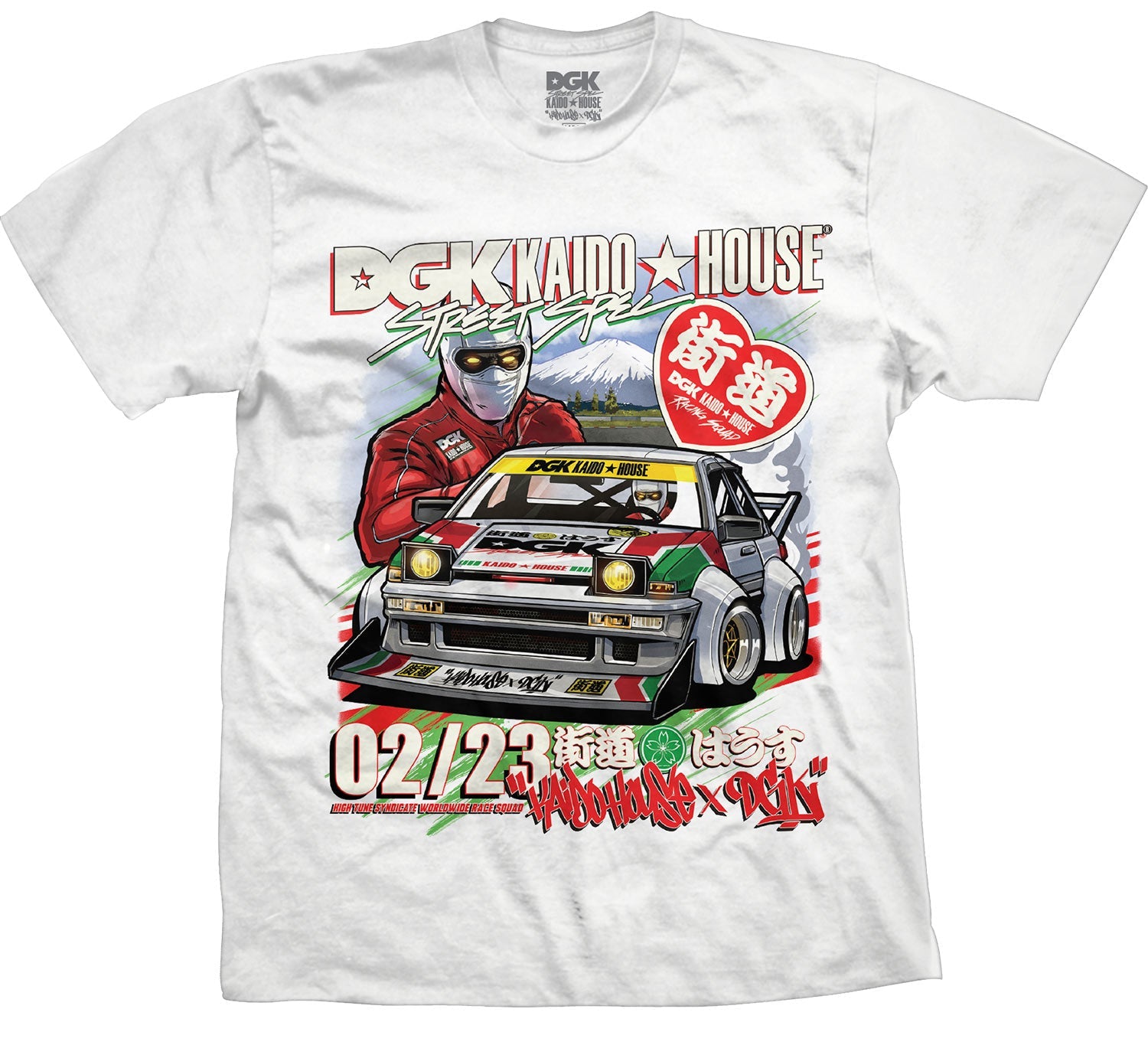 DGK x Kaido House Raceway Boxy T-Shirt - White