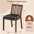 PU Leather Upholstered Dining Chair with Padded Seat Set of 2-Espresso