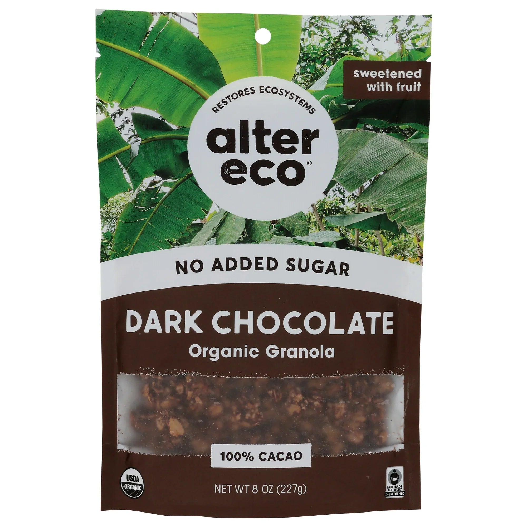 Alter Eco Organic Dark Chocolate Granola, 8 oz, Pack of 6