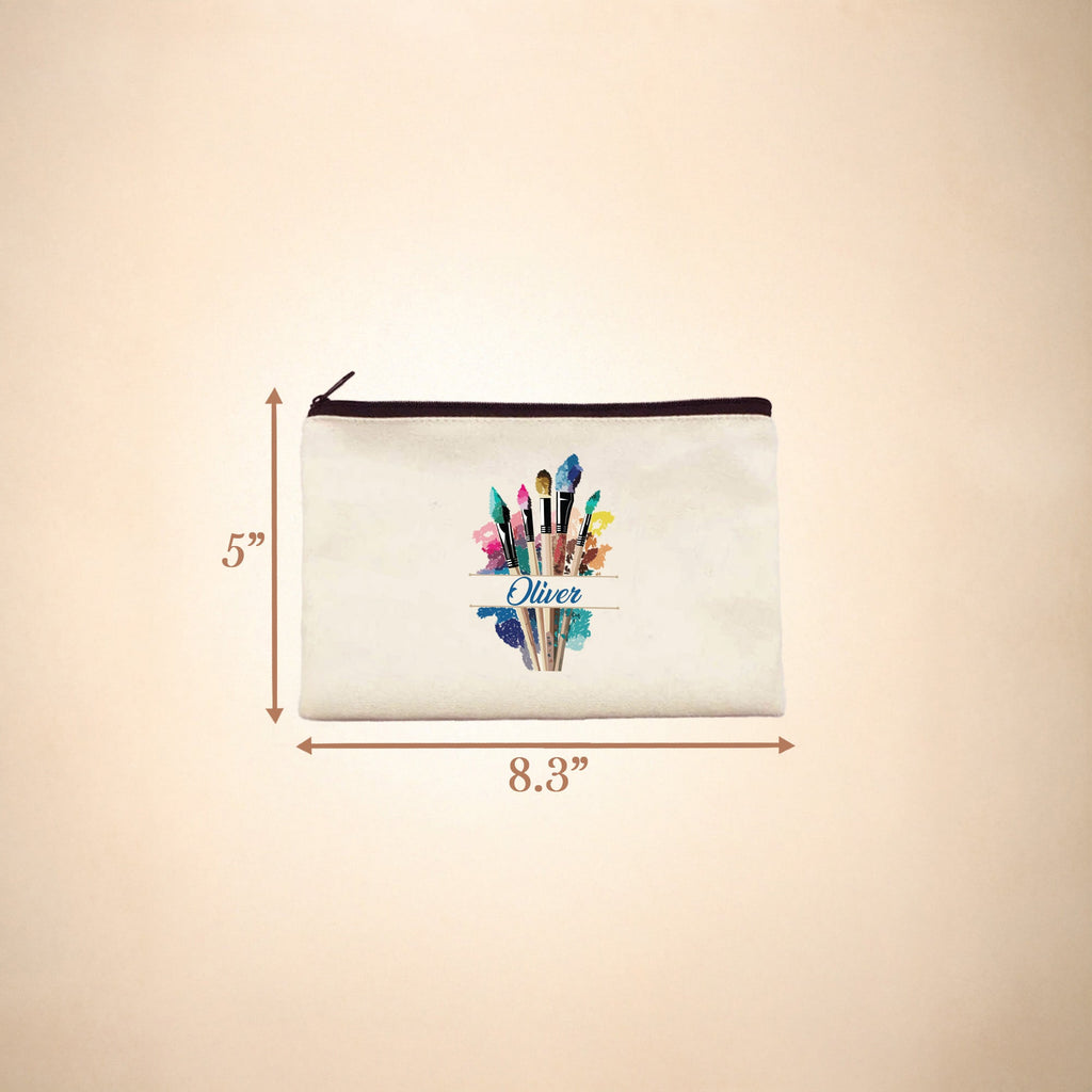 Personalized Paint Brush Pouch Holder for Kids Artists