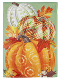 Painted Fall Pumpkins Garden Flag 2 Sided