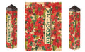 Painted Poinsettias Art Pole 20 Inches