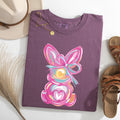 Painted Pastel Bunny Easter Jesus Rabbit Holiday Illustration With Vintage Charm Comfort Colors Tee