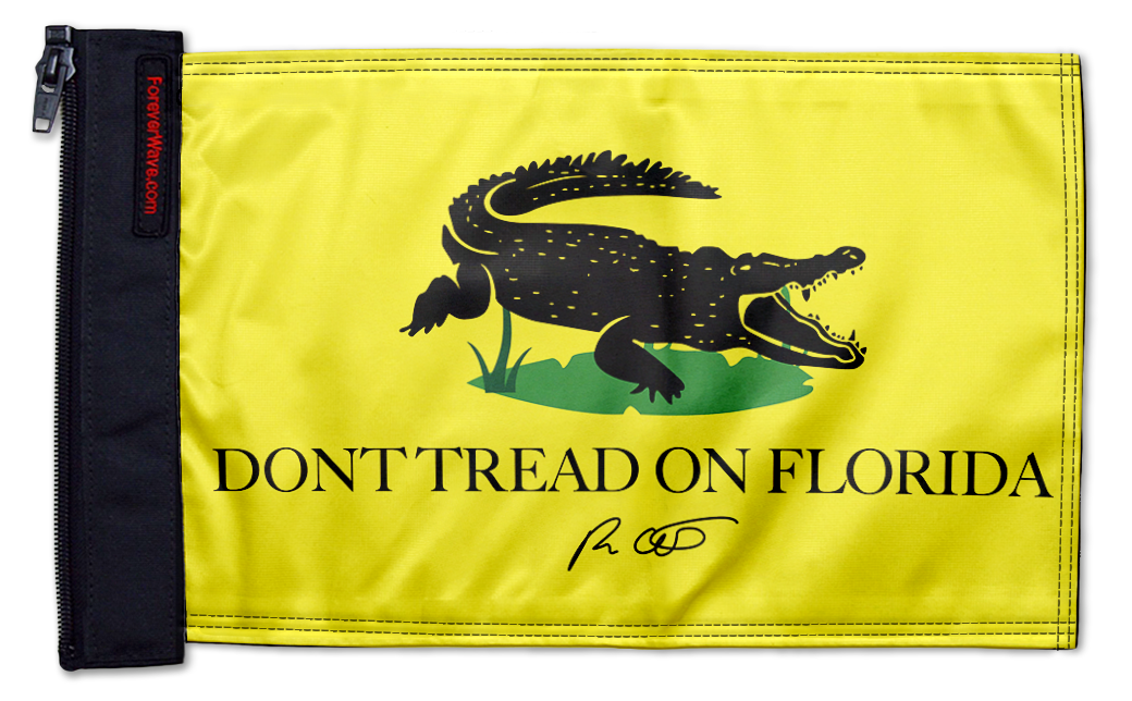 Don't Tread On Florida 12"x18" Forever Wave Flag for Golf Carts