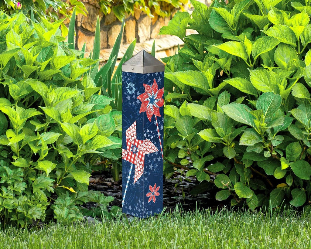 Patriotic Pinwheels Art Pole 20 Inches Tall
