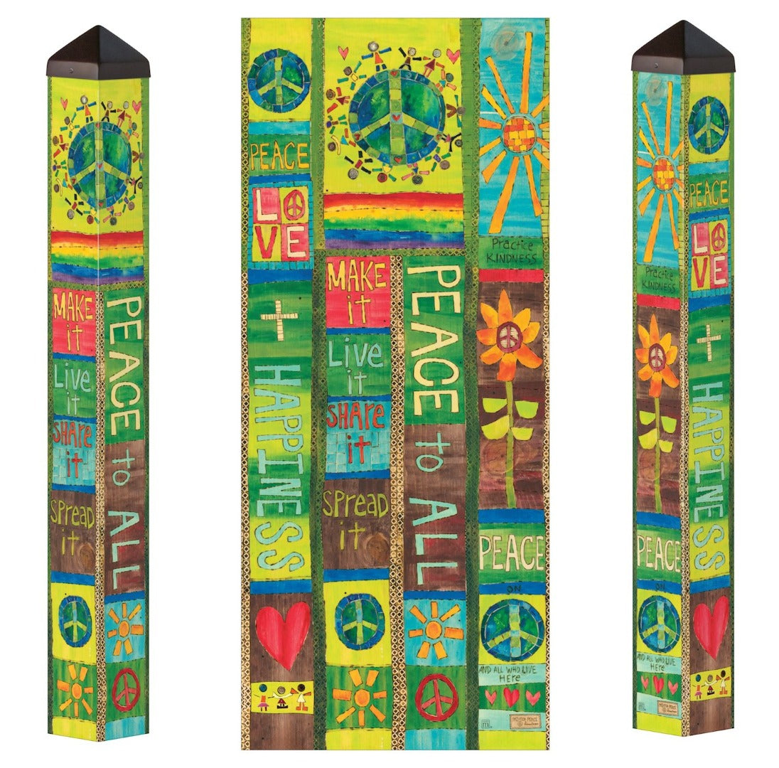 Peace And Love 40 Inch Art Pole