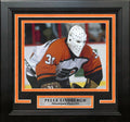 Pelle Lindbergh in Action Philadelphia Flyers Framed Hockey Photo