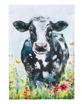 Petal & Plow Floral Cow 2 Sided Garden Flag