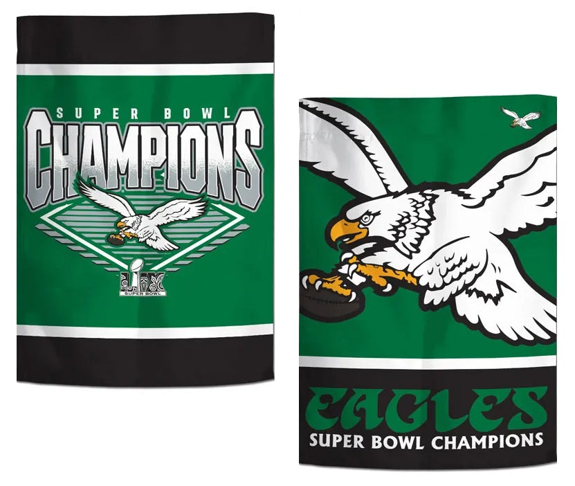 Philadelphia Eagles Retro Super Bowl Champions Garden Flag 2 Sided