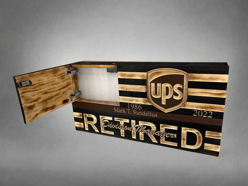 Custom Wooden Concealment American Flag with RFID Lock