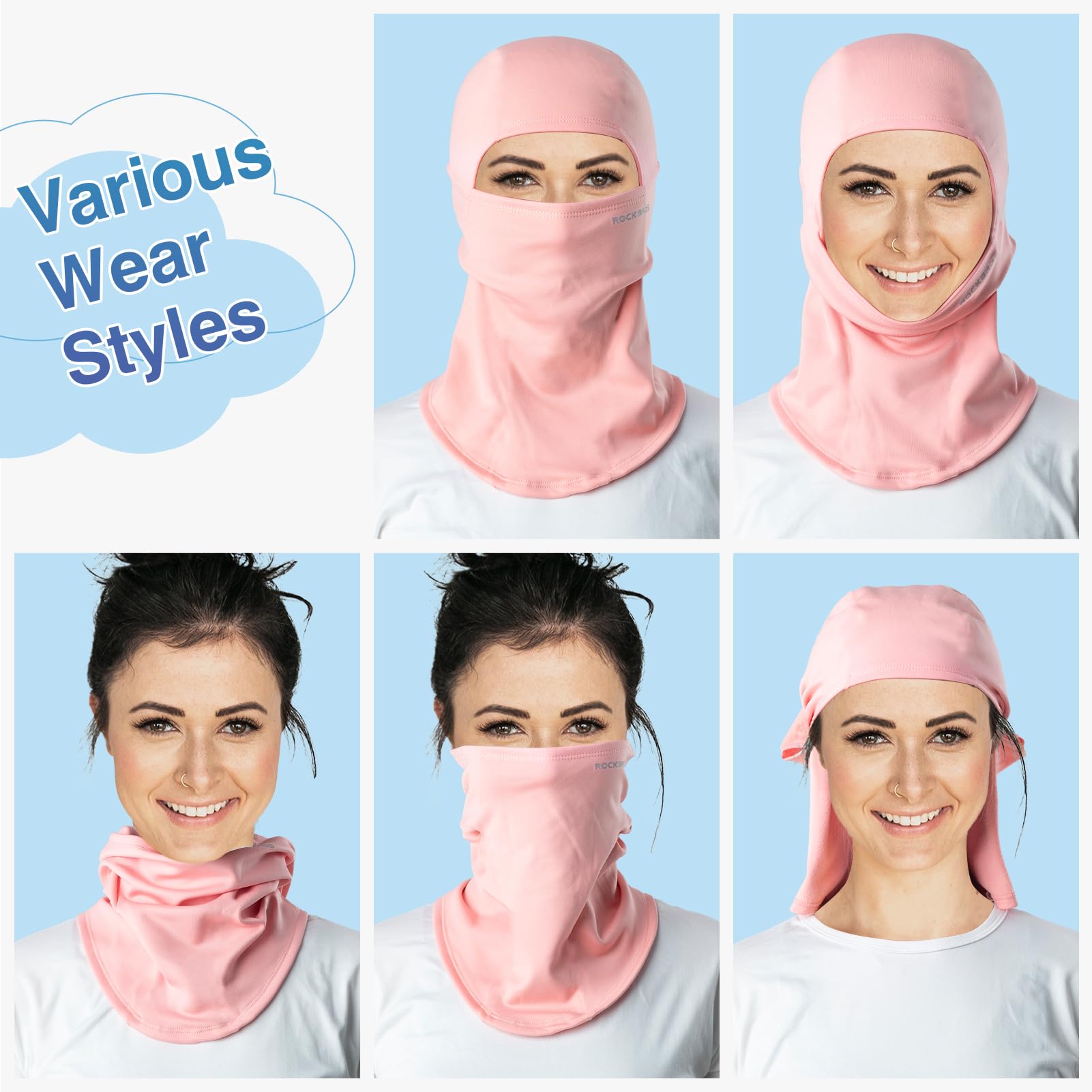 ROCKBROS Balaclava Ski Mask, Windproof Thermal Winter Neck Warmer Hood for Men  Women