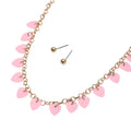 Heart Sequin Station Jewelry Set
