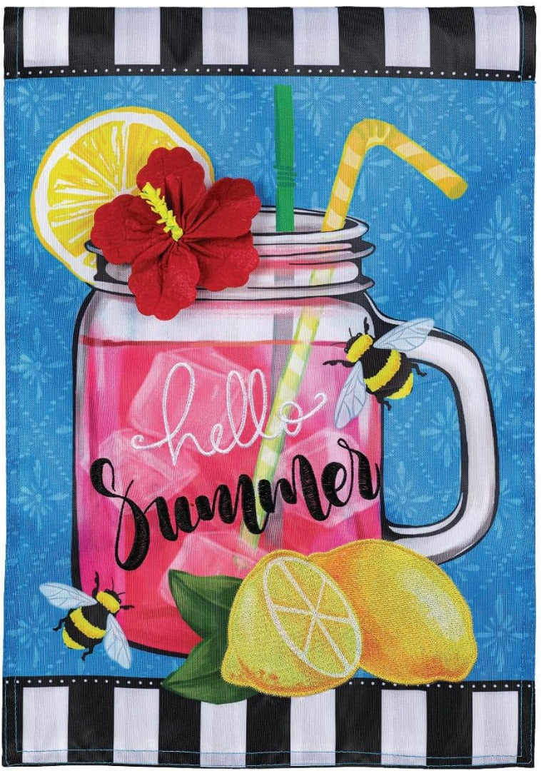 Pink Lemonade 2 Sided Garden Flag
