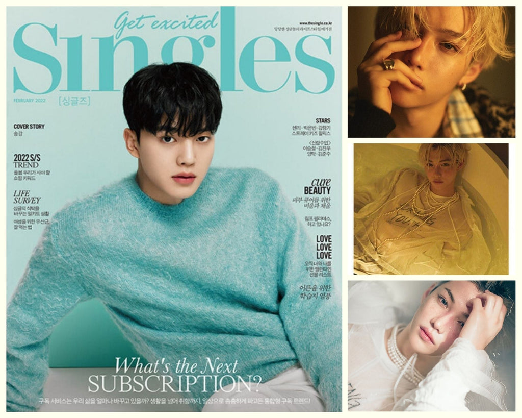 Singles Magazine Korea - Feb 2022 Issue (Cover:  Song Kang  Contents:  Stray Kids Felix)