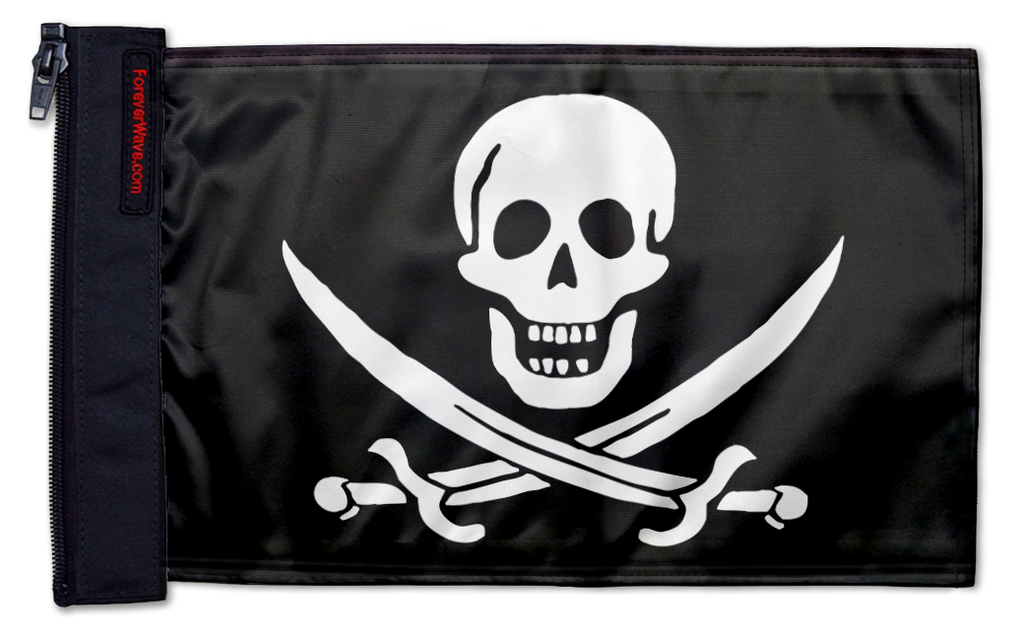 Jack Rackham 12"x18" Forever Wave Flag for Jeep Wrangler TJ 1996-2006