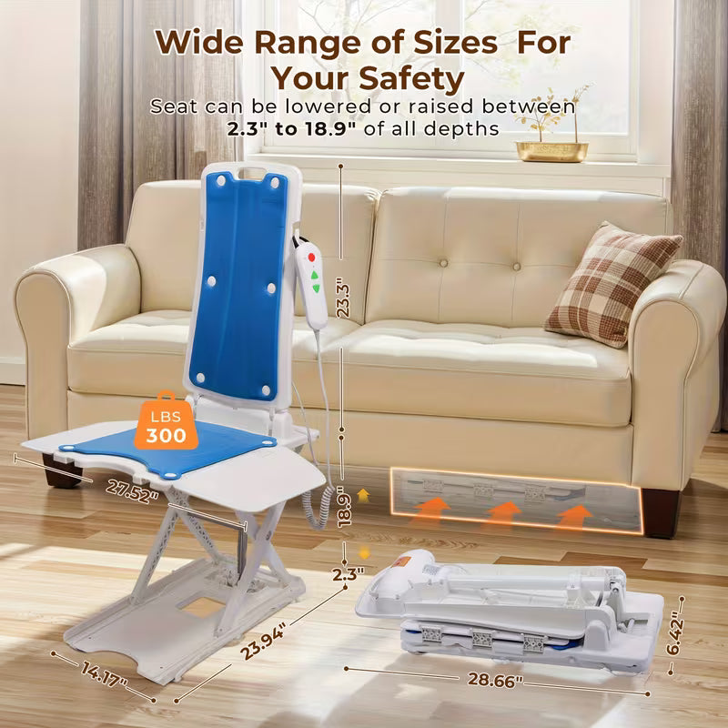 Electric Chair Lift, Stand Up Independently from Floor, Support Up to 300 LBS, Chair Lift for Elderly
