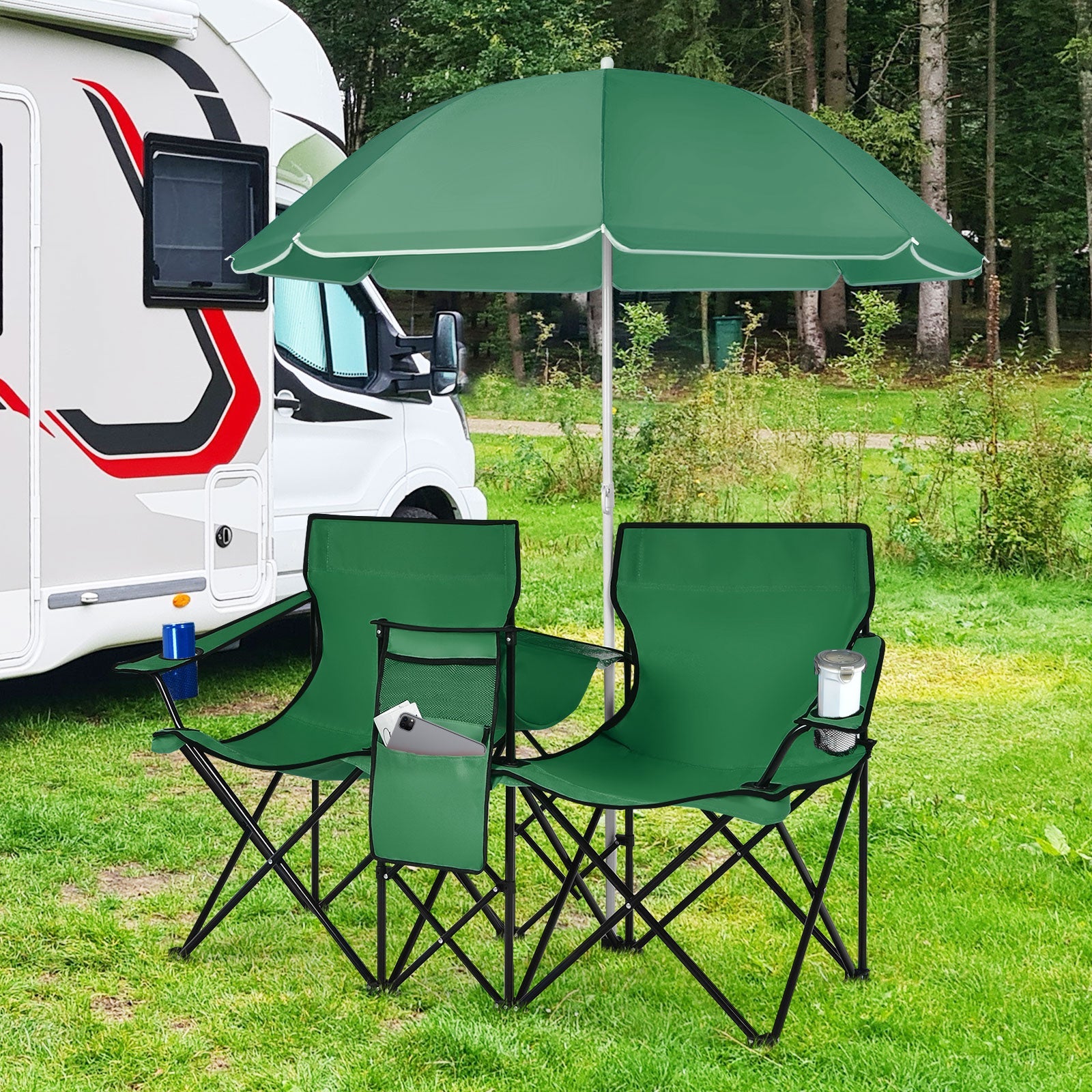Portable Folding Picnic Double Chair