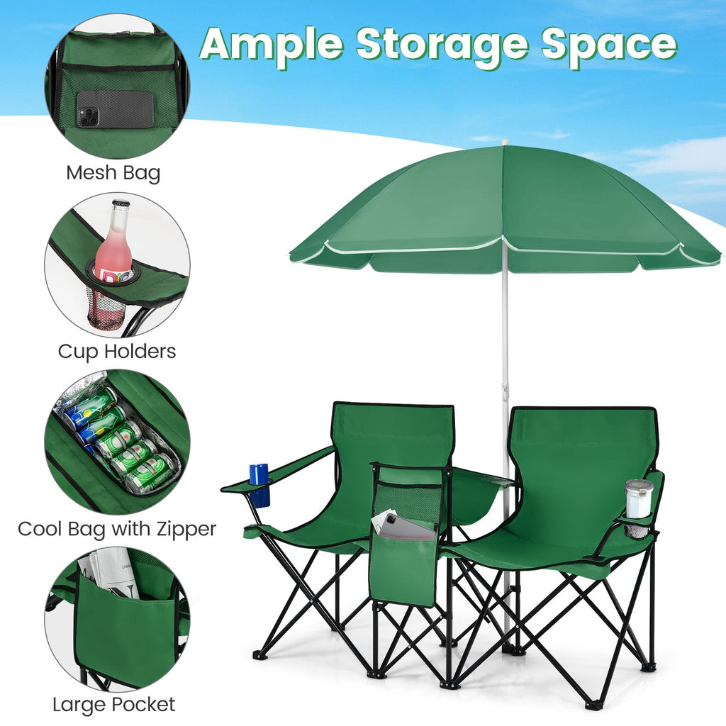 Portable Folding Picnic Double Chair
