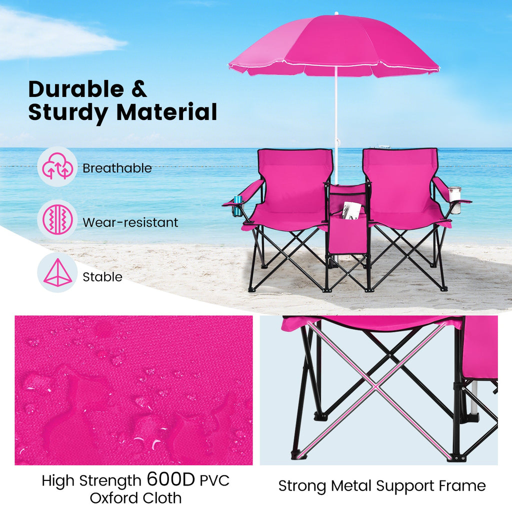 Portable Folding Picnic Double Chair