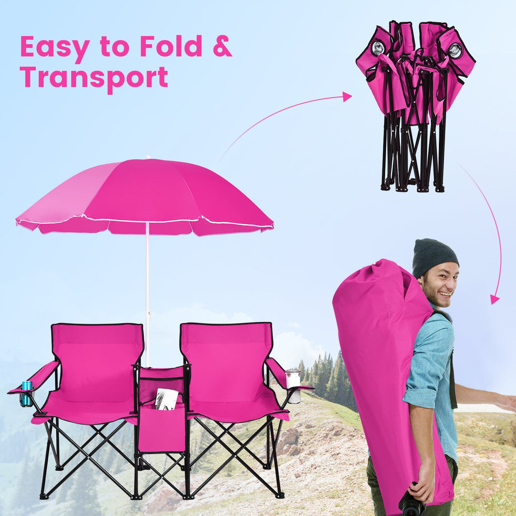 Portable Folding Picnic Double Chair
