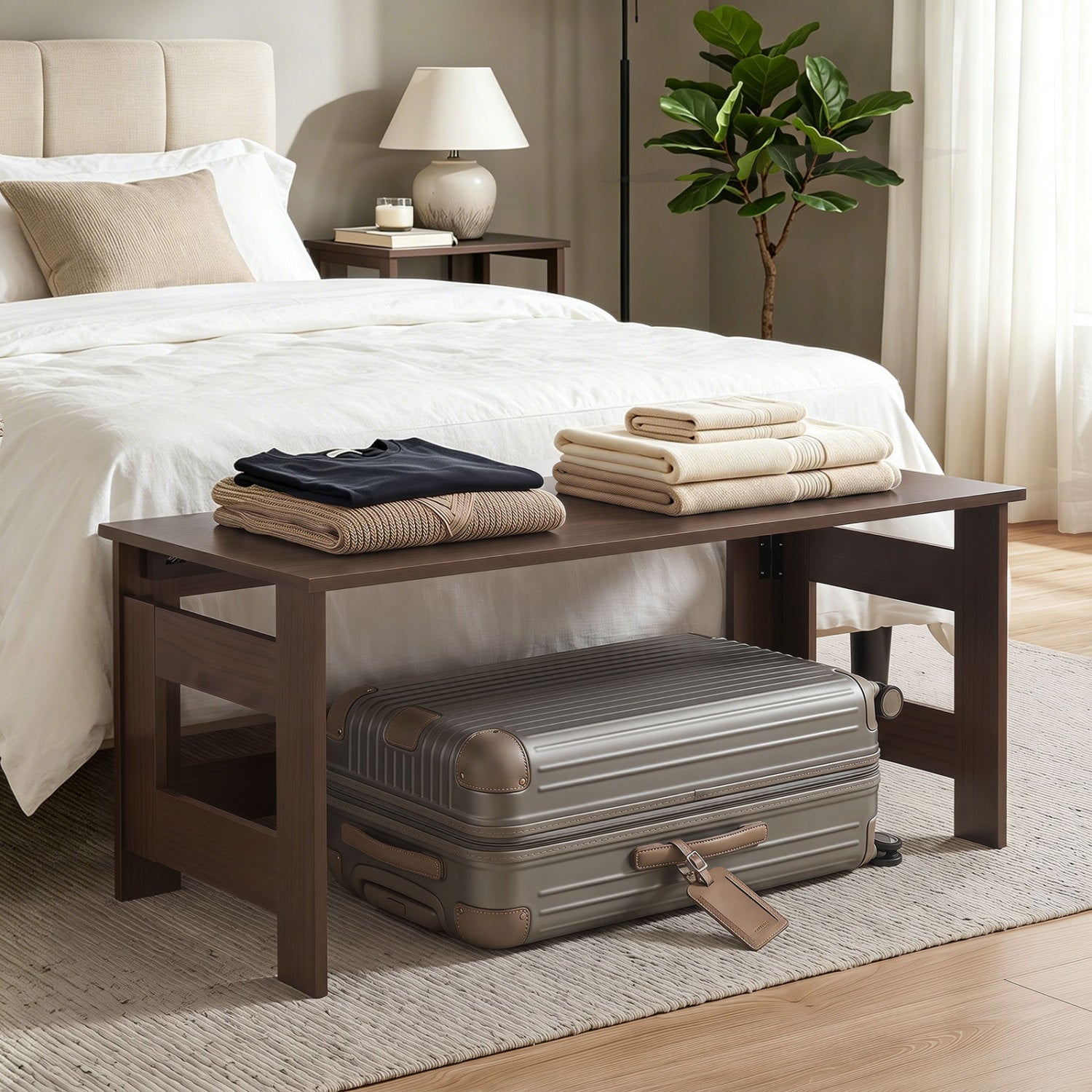 Folding Coffee Table with Collapsible Legs - 31.5" x 16"