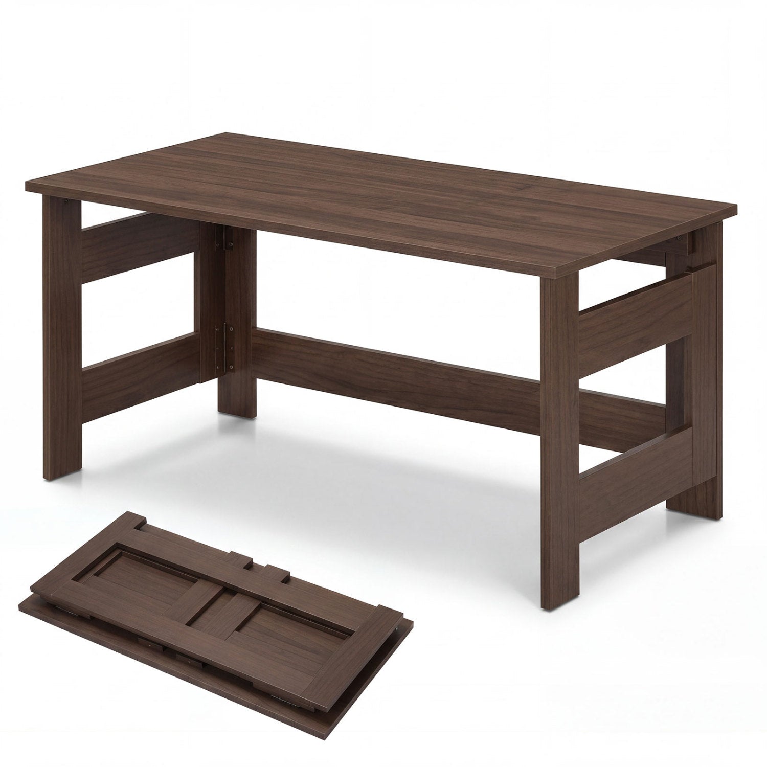 Folding Coffee Table with Collapsible Legs - 31.5" x 16"