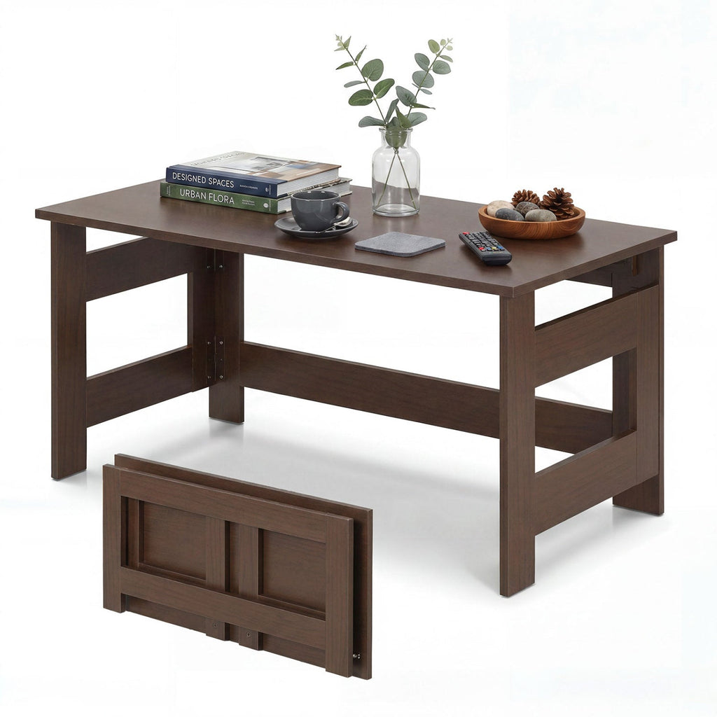 Folding Coffee Table with Collapsible Legs - 31.5" x 16"