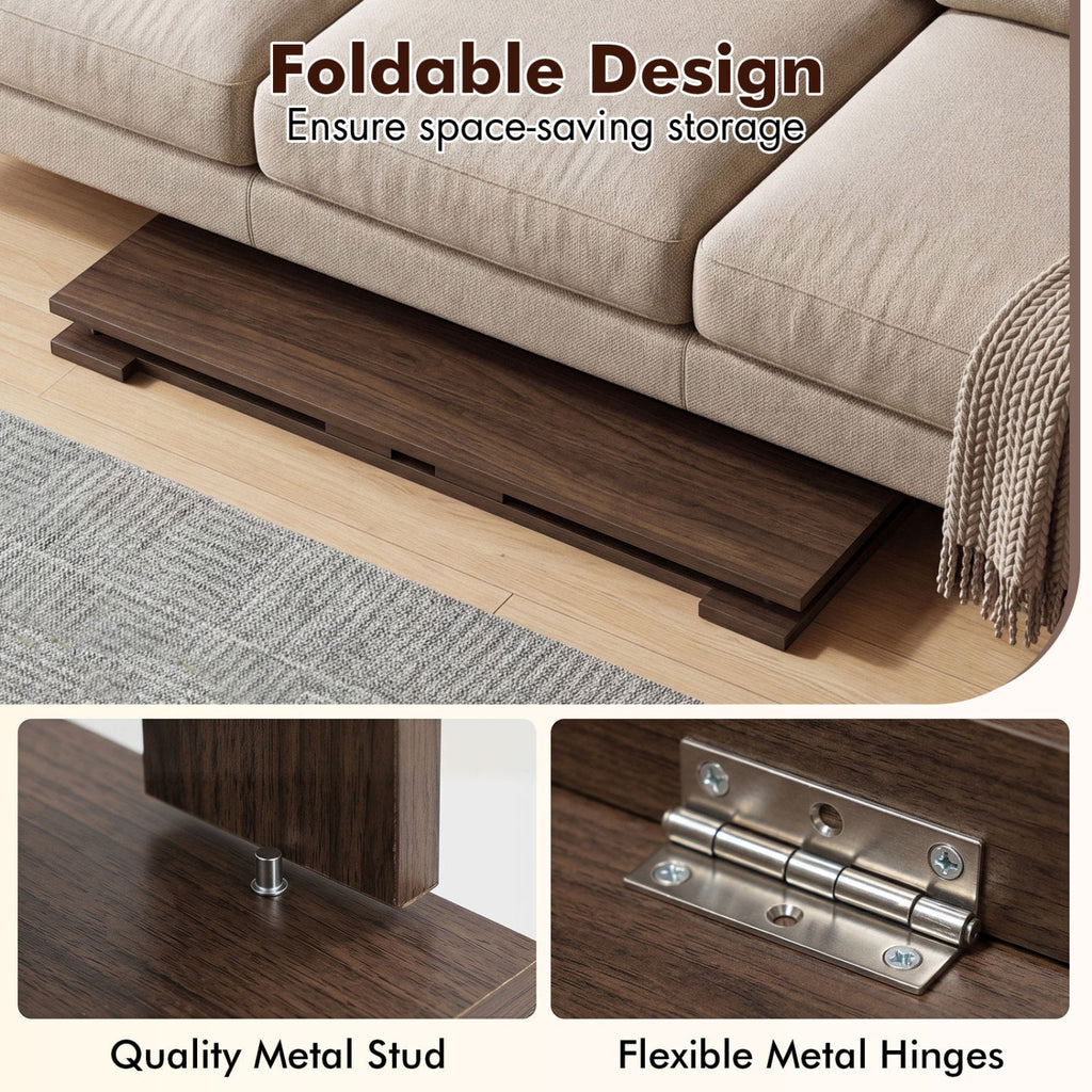 Folding Coffee Table with Collapsible Legs - 31.5" x 16"