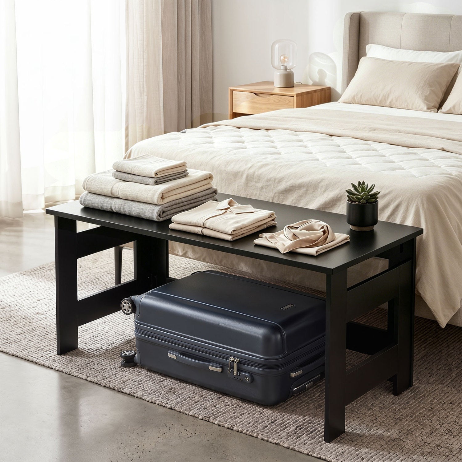 Folding Coffee Table with Collapsible Legs - 31.5" x 16"