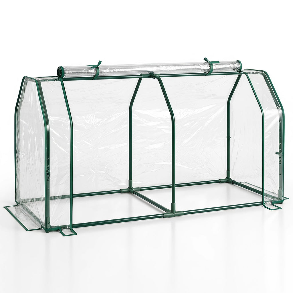 Portable Mini Greenhouse with PE Cover and Roll-Up Door